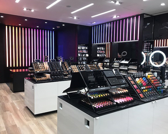 Retail store selling makeup