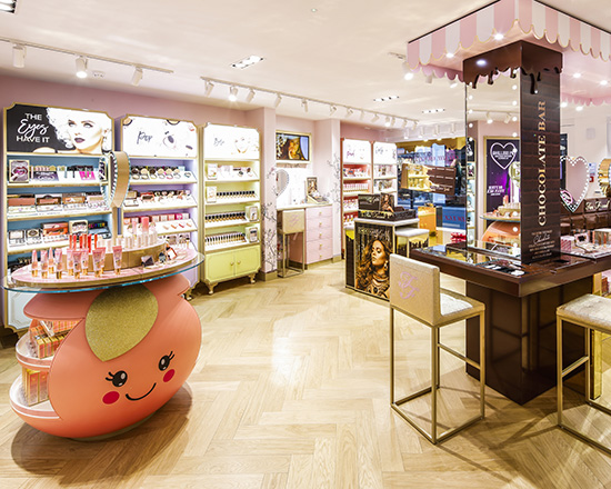 Retail store selling makeup